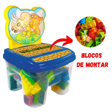 Imagem de Cadeira Blocos grande brinquedo infantil montar