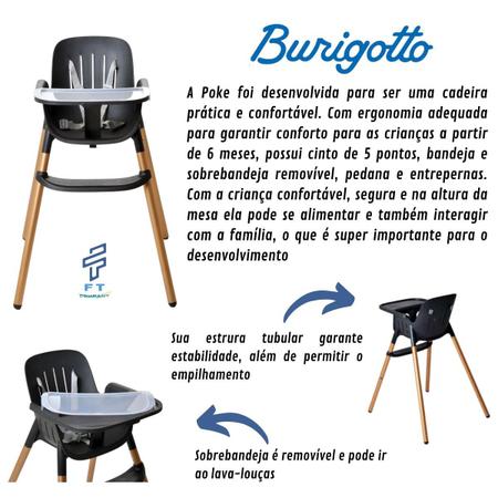 Imagem de Cadeira Cadeirinha de Alimentação de Bebê Portátil Burigotto