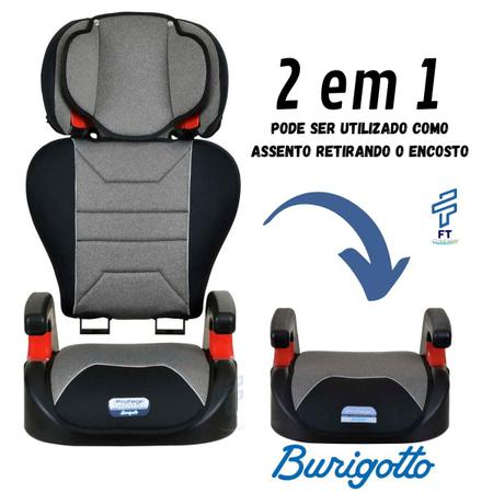 Cadeira de Carro Assento de Elevação Infantil Burigotto Shift Cinza 0 a  25Kg