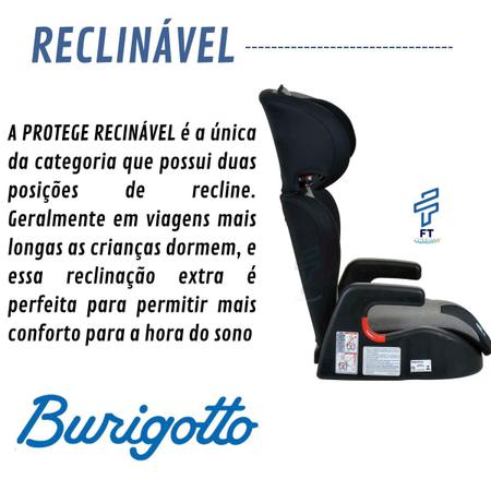 Cadeira de Carro Assento de Elevação Infantil Burigotto Shift Cinza 0 a  25Kg