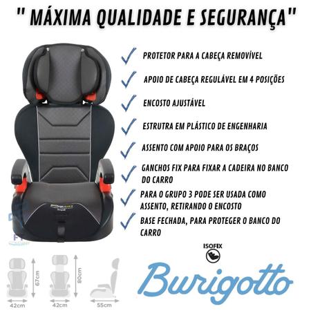 Imagem de Cadeira cadeirinha, infantil para carro Burigotto Isofix