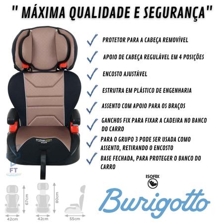 Imagem de Cadeira cadeirinha infantil, para carro Burigotto Isofix