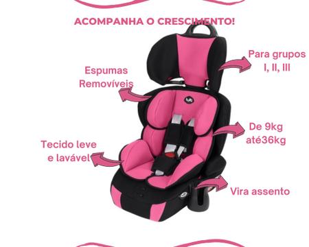 Imagem de Cadeira Cadeirinha Infantil para Carro Cadeira Carro Criança Bebê Assento Carro Infantil Cadeira Auto 9 a 36kg Versatti Tutti Baby