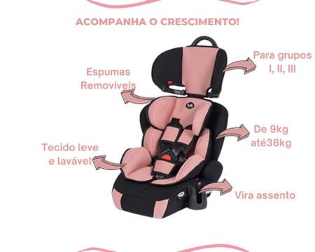 Imagem de Cadeira Cadeirinha Infantil para Carro Cadeira Carro Criança Bebê Assento Carro Infantil Cadeira Auto 9 a 36kg Versatti Tutti Baby