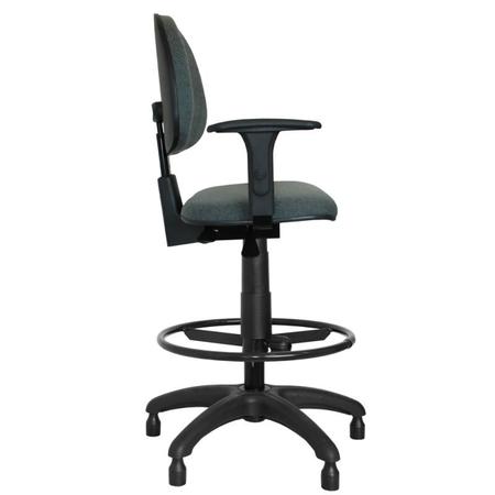 Imagem de Cadeira Caixa Ergonômica NR17 Jserrano Cinza com Preto com Braço Regulável - ULTRA Móveis