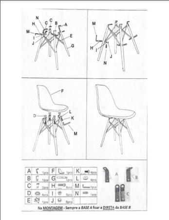 Imagem de Cadeira Charles Eames Eiffel Branca