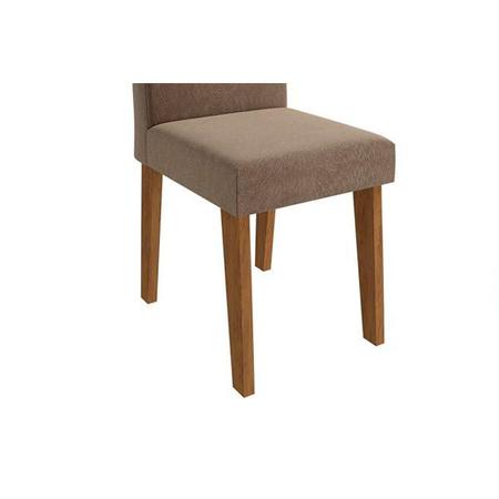 Imagem de Cadeira Cimol Milena (2 Unidades)-Madeira Savana/Pluma