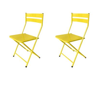Imagem de Cadeira de aço dobravel para bares sorveterias restaurantes e residencial kit 2 peças - Helena - 984