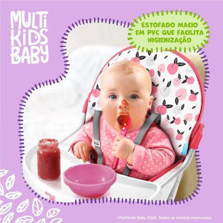 Imagem de Cadeira de Alimentação Alta Slim Rosa - Multikids Baby