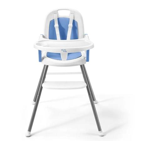 Imagem de Cadeira de Alimentação Bebê 3 em 1 Berry Azul Multikids Baby