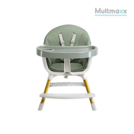 Imagem de Cadeira de Alimentação Bebê Premium Multmaxx Infantil Acolchoada Dobrável Ajustável 6-36 Meses Verde