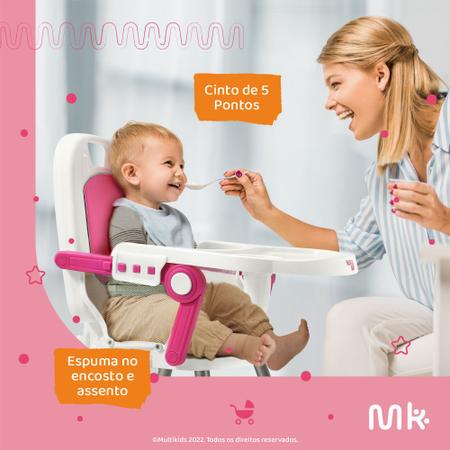 Imagem de Cadeira de Alimentação Berry 3 em 1 até 15Kg Pés Antiderrapantes Multikids Baby BB323