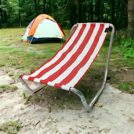 Cadeira Portátil Alumínio Leve Camping Praia Viagem Lazer