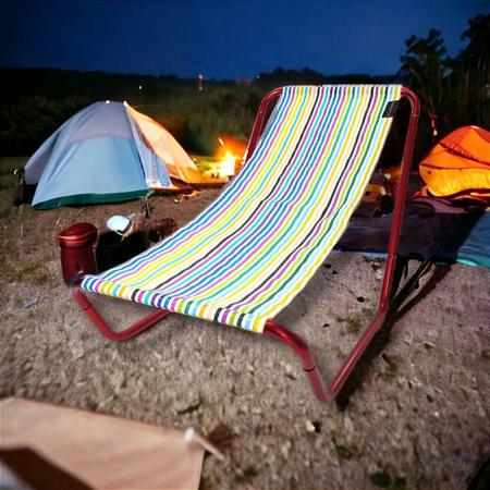 Cadeira Portátil Alumínio Leve Camping Praia Viagem Lazer