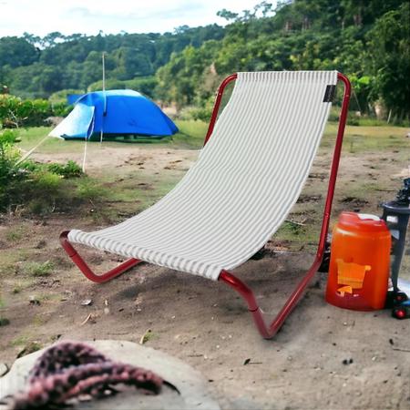 Cadeira Portátil Alumínio Leve Camping Praia Viagem Lazer