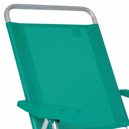 Imagem de Cadeira de Alumínio Reclinável Boreal Anis Tela em Poliéster Revestido em PVC MOR