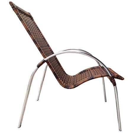 Imagem de Cadeira de área matinhos para varanda área gourmet piscina em alumínio com fibra sintética junco