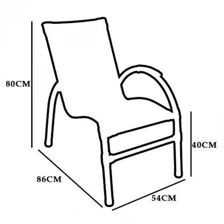 Imagem de Cadeira de Área Varanda Onix em Fibra Sintética