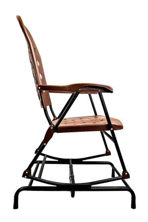 Imagem de Cadeira de Balanço Dobrável Aço Carbono Reforçado Com Descanso de Pé