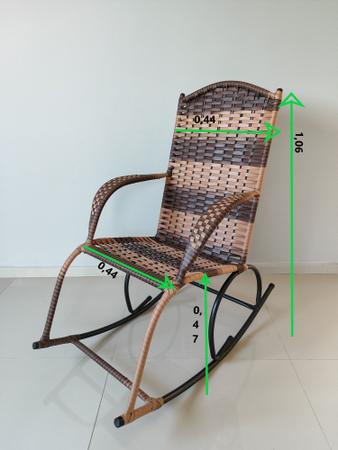 Imagem de Cadeira de Balanço Fibra Sintetica Para Area de Lazer Varanda Sala Quarto