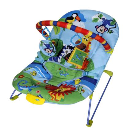 Imagem de Cadeira de Balanço P/ Bebê Color Baby Musical Azul 9Kg Soft
