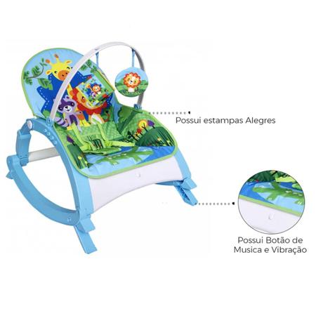 Imagem de Cadeira de Balanço para Bebê Musical C/ Bandeja Alimentação