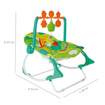 Imagem de Cadeira de Balanço para Bebês Galzerano Nina Cinto de 3 Pontos Até 18kg