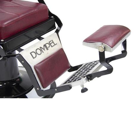 Cadeira De Barbeiro Reclinável Harley Profissional Dompel Cor Preto/Branco