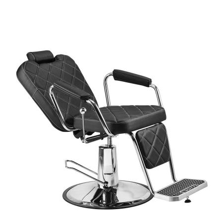Poltrona Cadeira Reclinável Barbeiro Maquiagem Salão Dompel - Marrom Tabaco  Barber Square