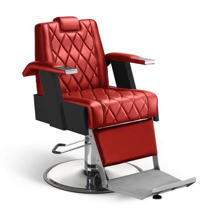 Cadeira De Cabeleireiro e Barbeiro Reclinável Theo Pró (apoio pé  reclinável) Moveis p/ Salão - preto facto com vermelho em Promoção na  Americanas