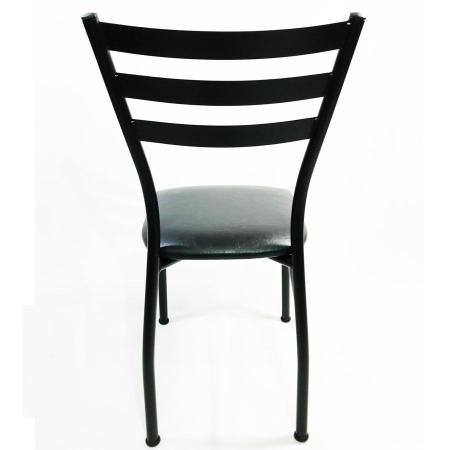 Imagem de Cadeira de COZINHA com reforço preta assento preto - Poltronas do Sul