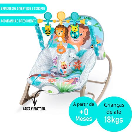 Imagem de Cadeira de Descanso e Balanço Bebê Funtime Leão Maxi Baby 