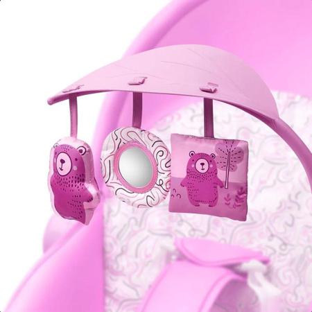 Imagem de Cadeira de Descanso e Balanço Para Bebê Seasons 0-18kgs Rosa com Canções de NinaMultikids Baby BB217
