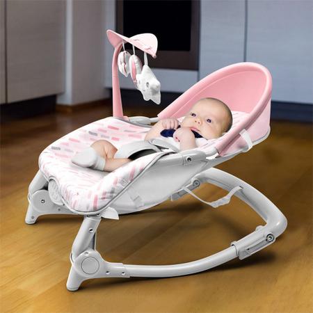 Cadeira de Descanso e Balanco Spice Dobravel 0 a 18kgs Rosa Multikids Baby BB293 Cadeirinha de Descanso Magazine Luiza
