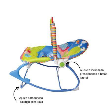 Imagem de Cadeira de Descanso Musical FunTime até 18kgs Azul-Maxi Baby