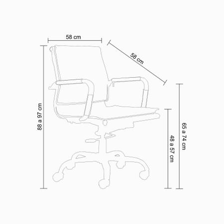 Imagem de Cadeira de Escritório Diretor Giratória Esteirinha Valência Rivatti