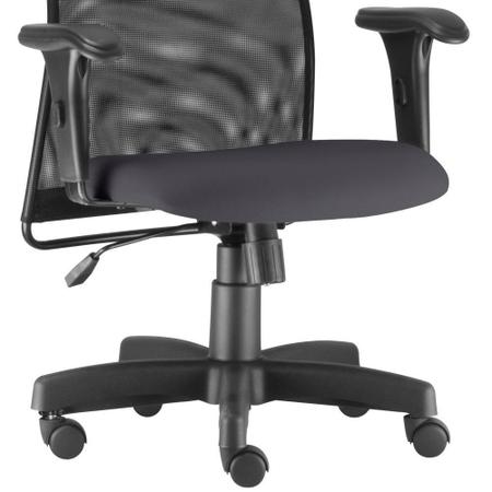 Imagem de Cadeira de Escritório Giratória Executiva Ergonômica Liss Suede Cinza - Lyam Decor