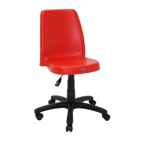 Imagem de Cadeira de Escritório Giratória Tramontina Vanda em Polipropileno Vermelho com Base em Nylon