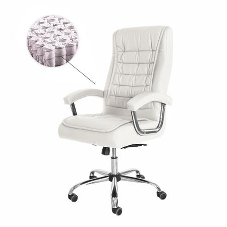 Imagem de Cadeira de Escritório Presidente Big Munique Confort Base Giratória com Molas Ensacadas - Branco