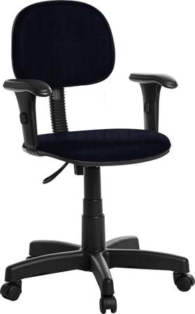 Imagem de Cadeira De Escritório Secretaria Com Braço Rcp Azul Escuro