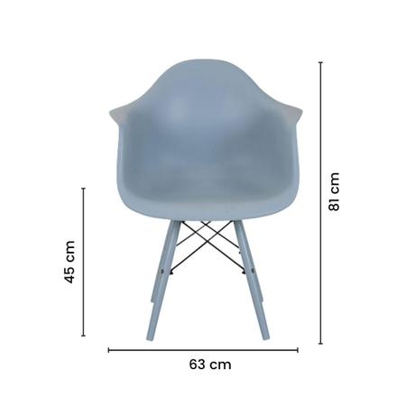 Imagem de Cadeira de Jantar Color com Braço Eiffel Eames Azul Claro