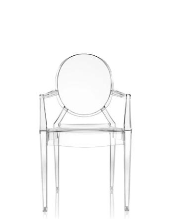 Imagem de Cadeira de Jantar Design Ghost Acrílica Transparente com Braço
