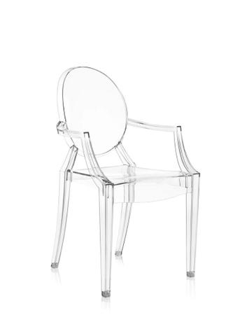 Imagem de Cadeira de Jantar Design Ghost Acrílica Transparente com Braço