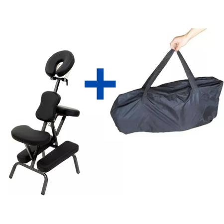 Imagem de Cadeira De Massagem Portátil Shiatsu Quick Massagem Até 140Kg Com Bolsa Supermedy