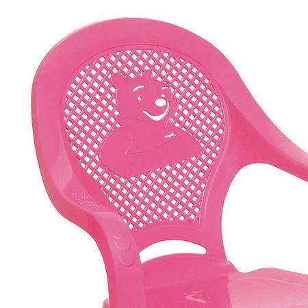 Imagem de Cadeira de Plástico Infantil Decorada Rosa