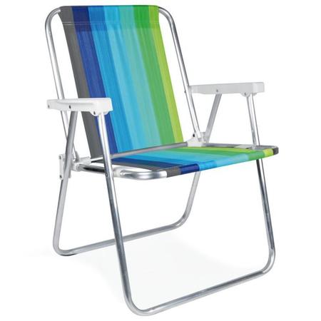 Imagem de Cadeira de Praia Alta em Alumínio Cores Variadas 2101 MOR