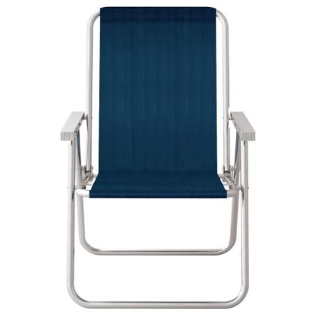 Imagem de Cadeira de Praia Aluminio Mor Alta Conforto Sannet Azul