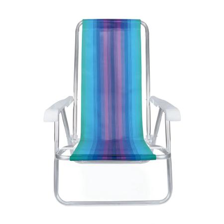 Imagem de Cadeira de Praia Aluminio Reclinavel com 4 Posicoes  Mor 