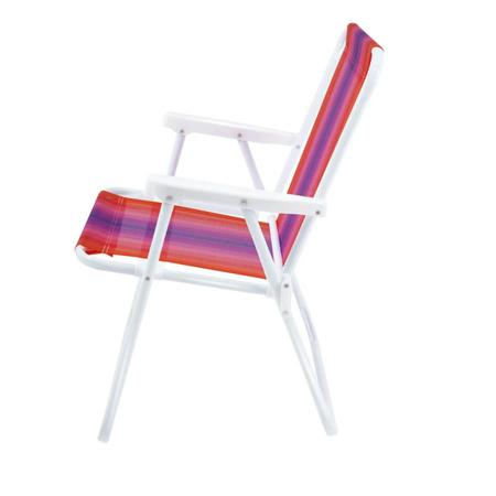 Imagem de Cadeira de Praia Dobrável Aço Pintado até 110kg Color MOR