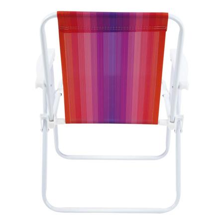 Imagem de Cadeira de Praia Dobrável Aço Pintado até 110kg Color MOR